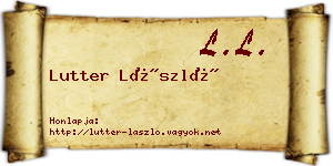 Lutter László névjegykártya