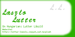 laszlo lutter business card